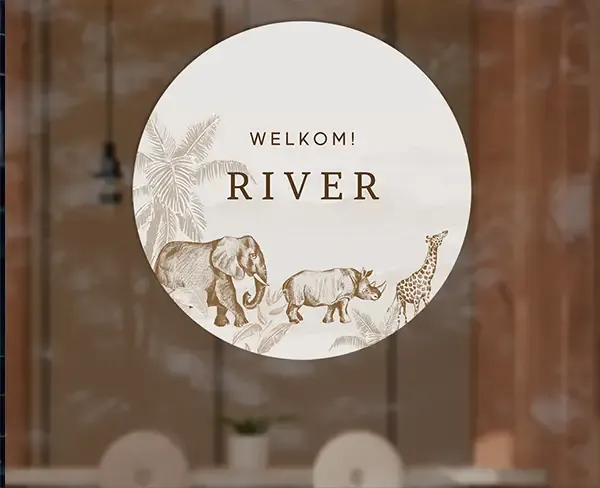 Raamsticker jungledieren